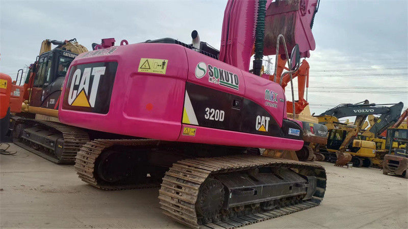 Używane koparki gąsienicowe CAT 320D Maszyny do robót ziemnych Pink Caterpillar 320 320C 320D