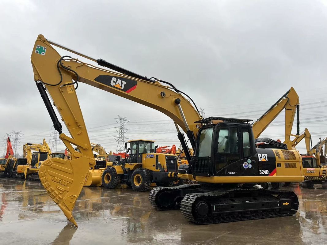 Ciężkie urządzenia używane CAT 324DL Excavator Crawler Caterpillar Breaker Hammer Line Mocny silnik