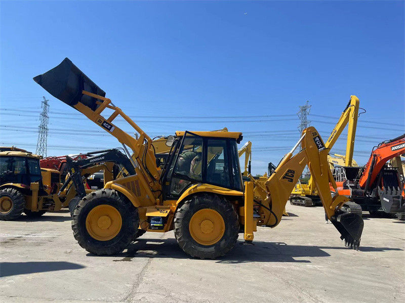 Pochodzenie USA Stosowany JCB 4CX Ładowarka wyciągów używanych JCB 4CX Kołowy ładowarka wyciągów