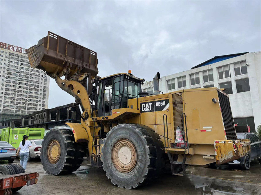 Oryginalny kolor CAT 986H Ładowarka przednich kół Silny silnik C15