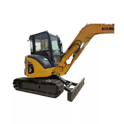Mini używana koparka Komatsu Pc40mr 4 tony żółta, wyprodukowana w Japonii, importowana