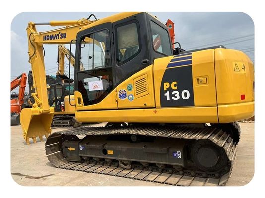 13 tonowa używana japońska koparka gąsienicowa Komatsu PC130 z gąsienicą 800 mm