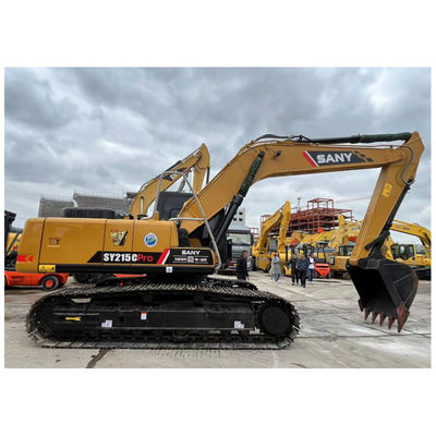 21 ton używany hydrauliczny grabarz SANY 215C Doskonała wydajność Kolor brązowy
